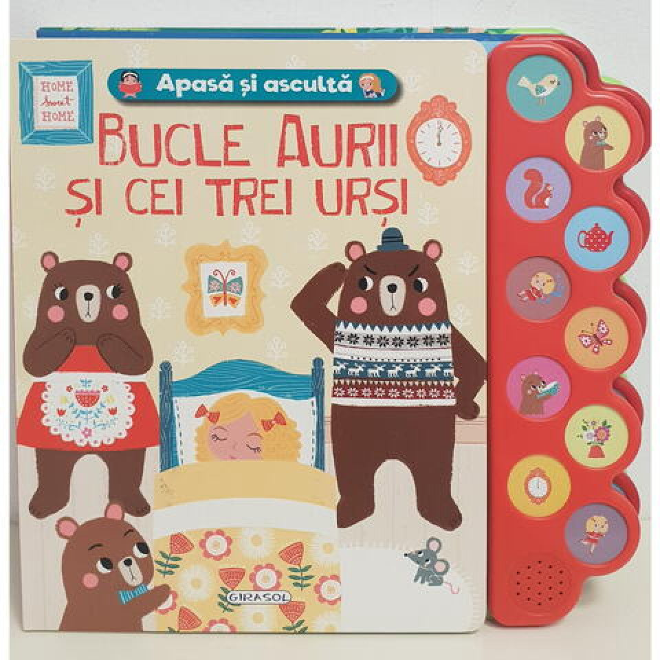 Apasă și ascultă povestea - Bucle Aurii și cei trei urși
