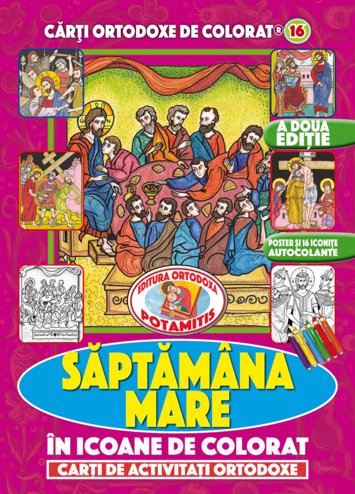 Săptămâna Mare în icoane de colorat