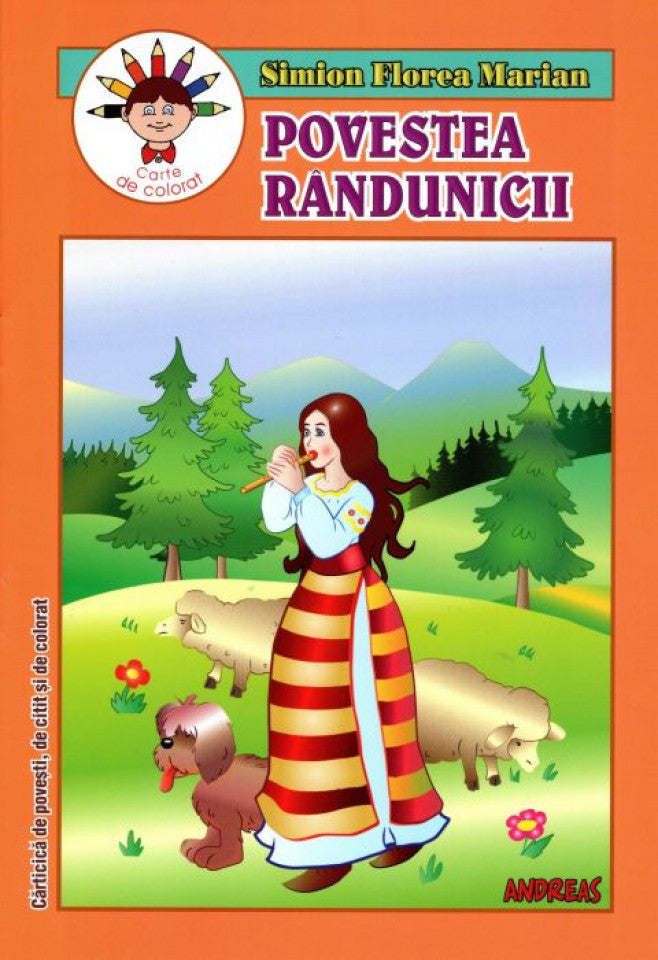 Povestea rândunicii. Carte de colorat