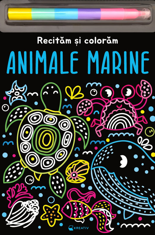 Animale marine - Recităm și colorăm