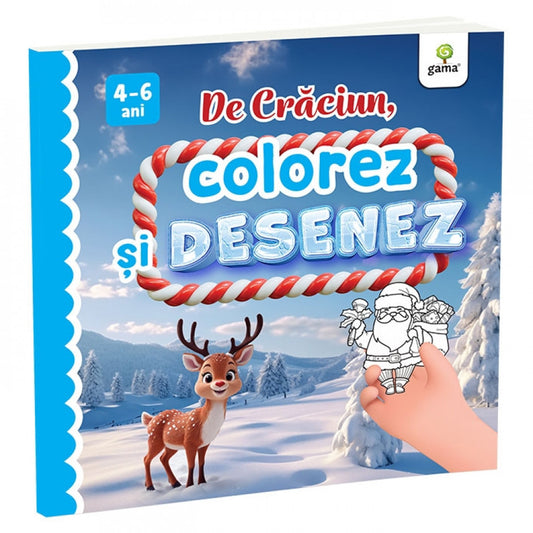 De Crăciun, colorez și desenez