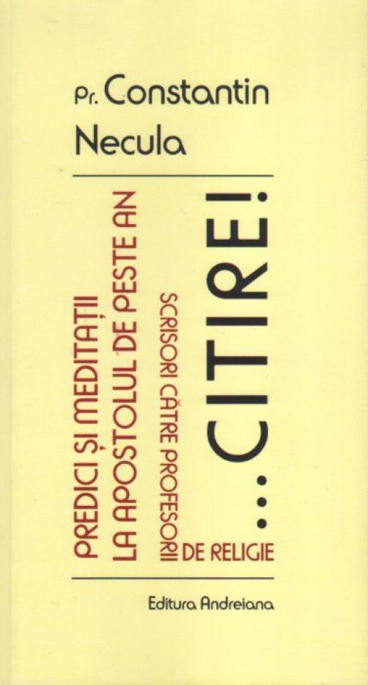 Predici si meditaţii la apostolul de peste an. Scrisori către profesorii de religie