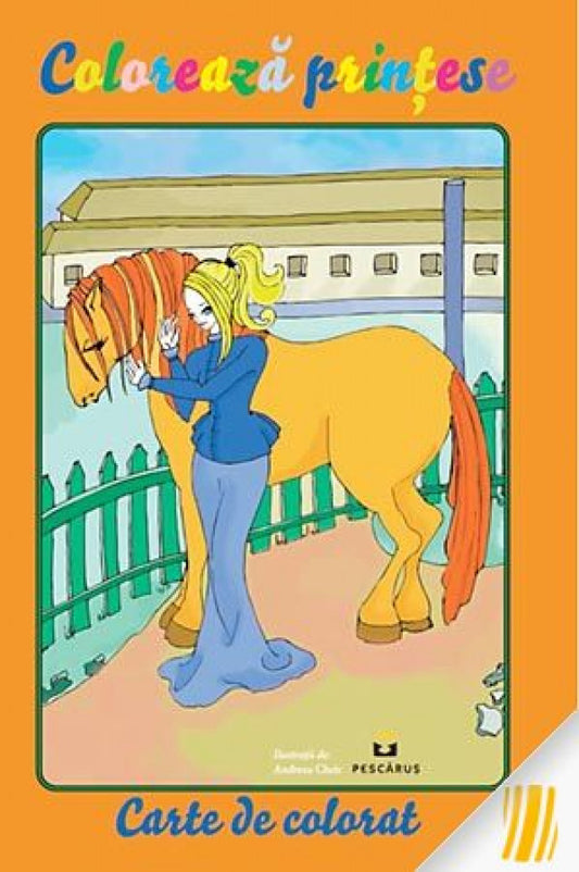 Colorează prințese. Carte de colorat