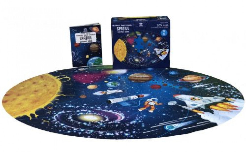 Călătorește, învață, explorează - Sistemul solar. Puzzle oval plus carte