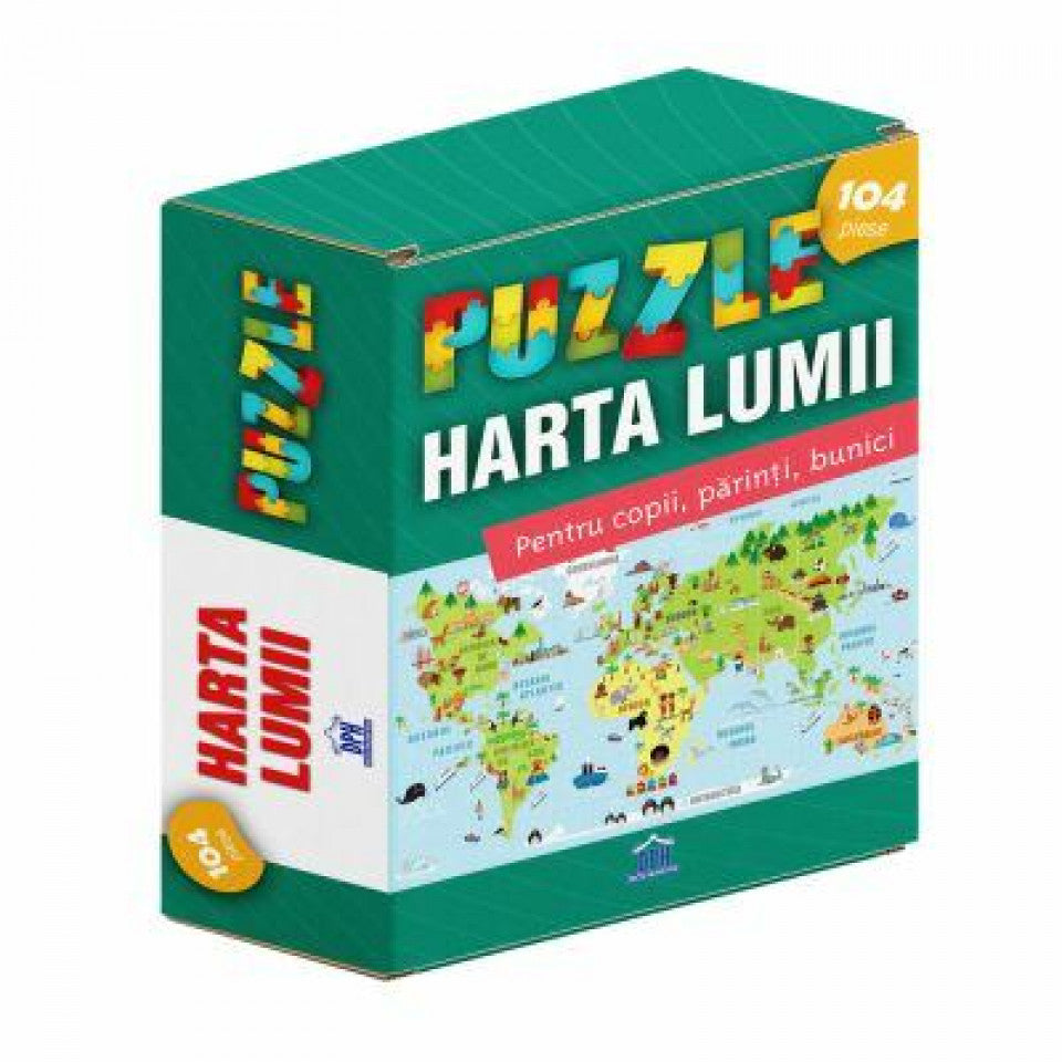 Harta Lumii. Puzzle. 104 piese