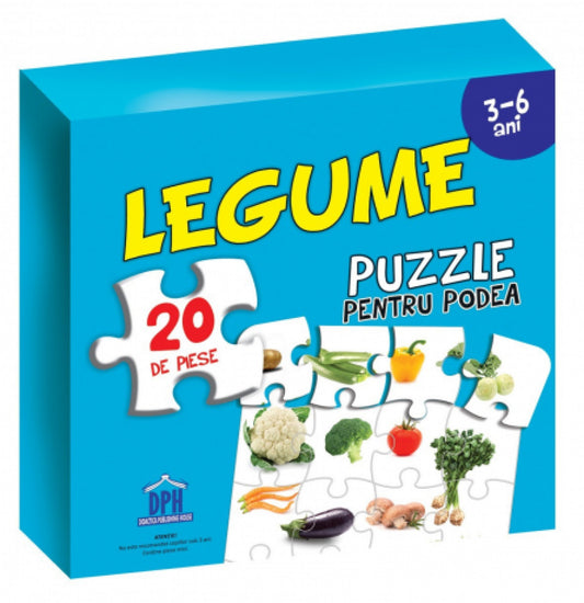 Legume. Puzzle pentru podea. 20 de piese (3-6 ani)