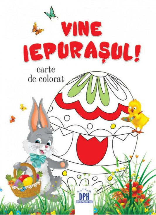 Vine iepuraşul! Carte de colorat